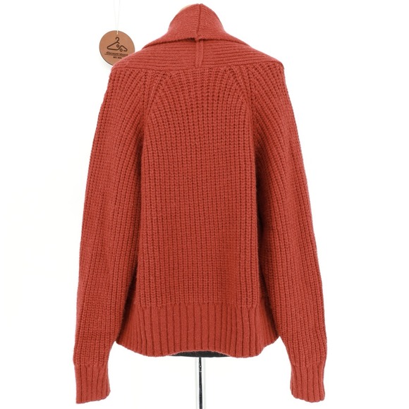 Lulus Impressive Comfort Red Chunky Open-Front Knit Shawl Collar‎ Cardigan XS - Picture 3 of 8